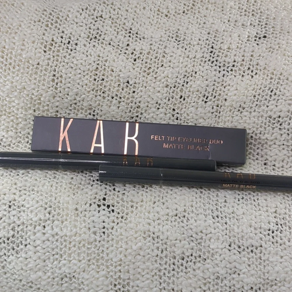 KAB Cosmetics DUO Liquid Liner in Matte Black, 2x 1g/0.035oz